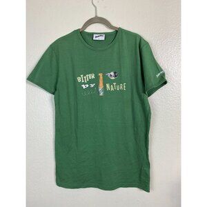 Underberg‎ Green Mens Graphic T-Shirt Bitter By Nature Size Small Short sleeve